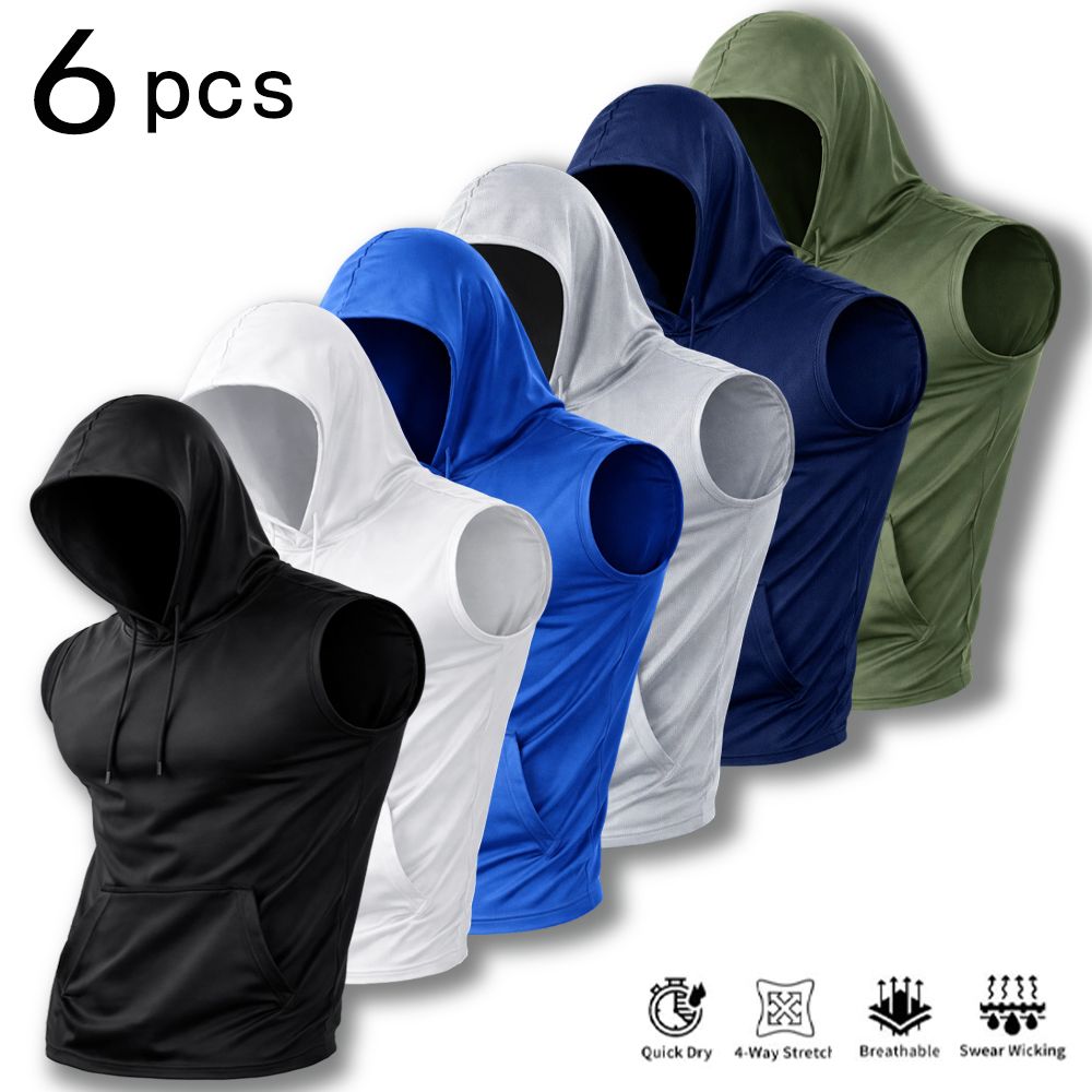 Outdoor Sport Hoodie - 6 pièces de débardeurs à capuche