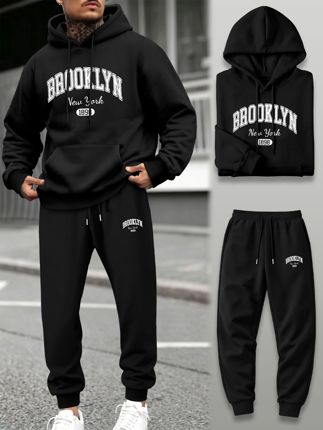Outdoor Sport Hoodie - Ensemble de survêtement 2 pièces pour